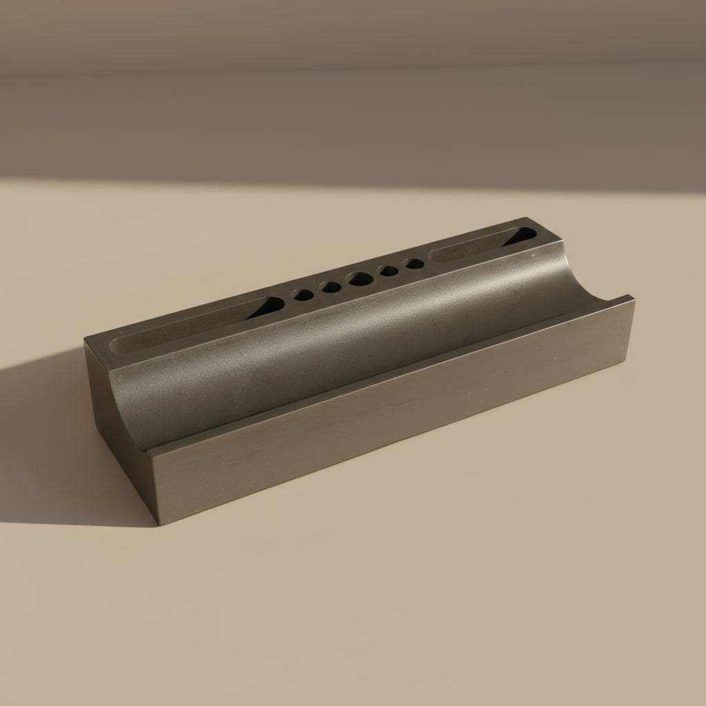 Betoninė pieštukinė „Dominus“ minimalistinio dizaino, rankų darbo ir unikali tekstūra darbo stalui