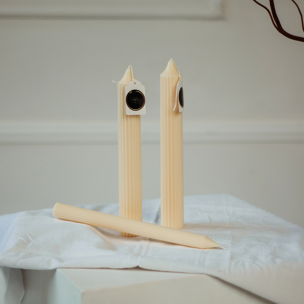 Sojų vaško žvakė Ulė su išskirtine forma ir tekstūra jaukiam namų apšvietimui