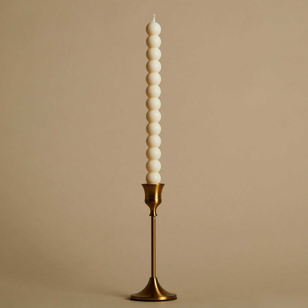 Sojų vaško stalo žvakė Gausa su apvaliais elementais ir elegantiška forma