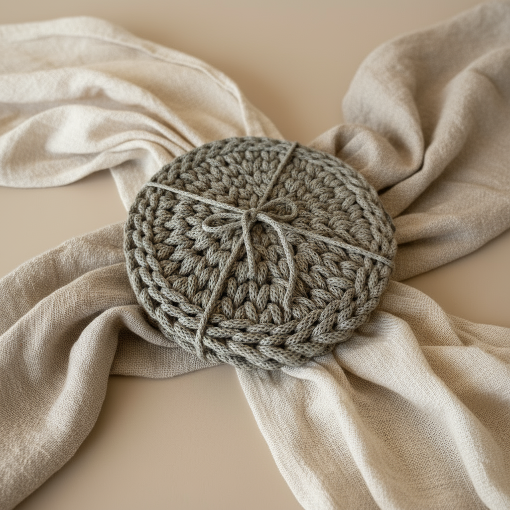 Rankų darbo stalo padėkliukai iš perdirbtos medvilnės, nealergizuojantys ir malonios tekstūros