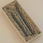 žvakių prenumerata su rankų darbo žvakėmis dovanų dėžutėje