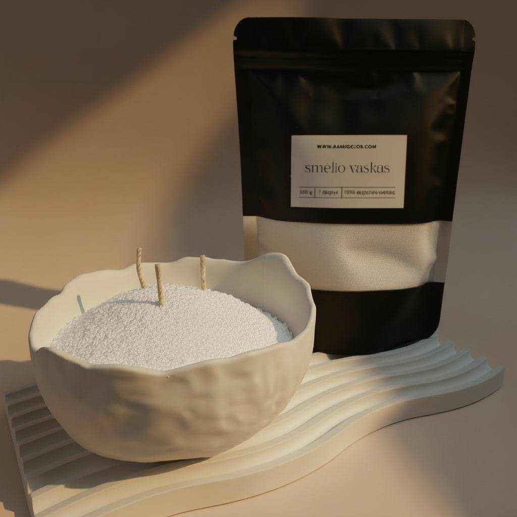 Smėlio vaško žvakės rinkinys "Švelnus prisilietimas"