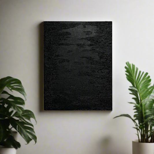 Modernus, juodas Tekstūrinis paveikslas "Tenebris"
