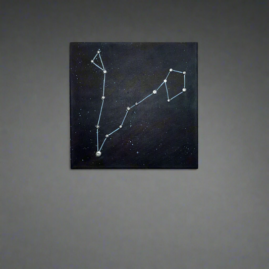 Tekstūrinis paveikslas "Zodiakas" su žuvies ženklu