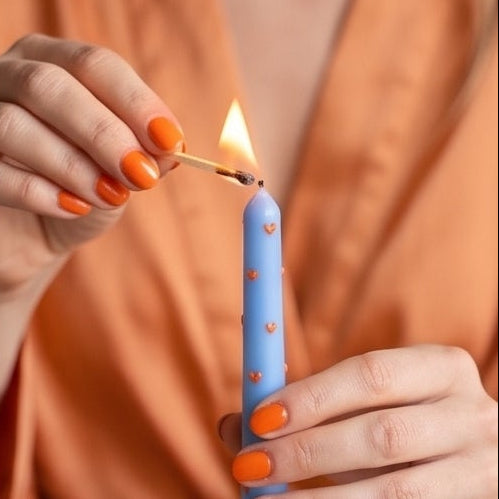 Dekoruota sojų vaško žvakė "Slim Glow"