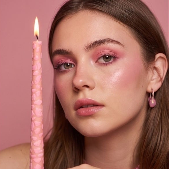 Dekoruota sojų vaško žvakė "Slim Glow"