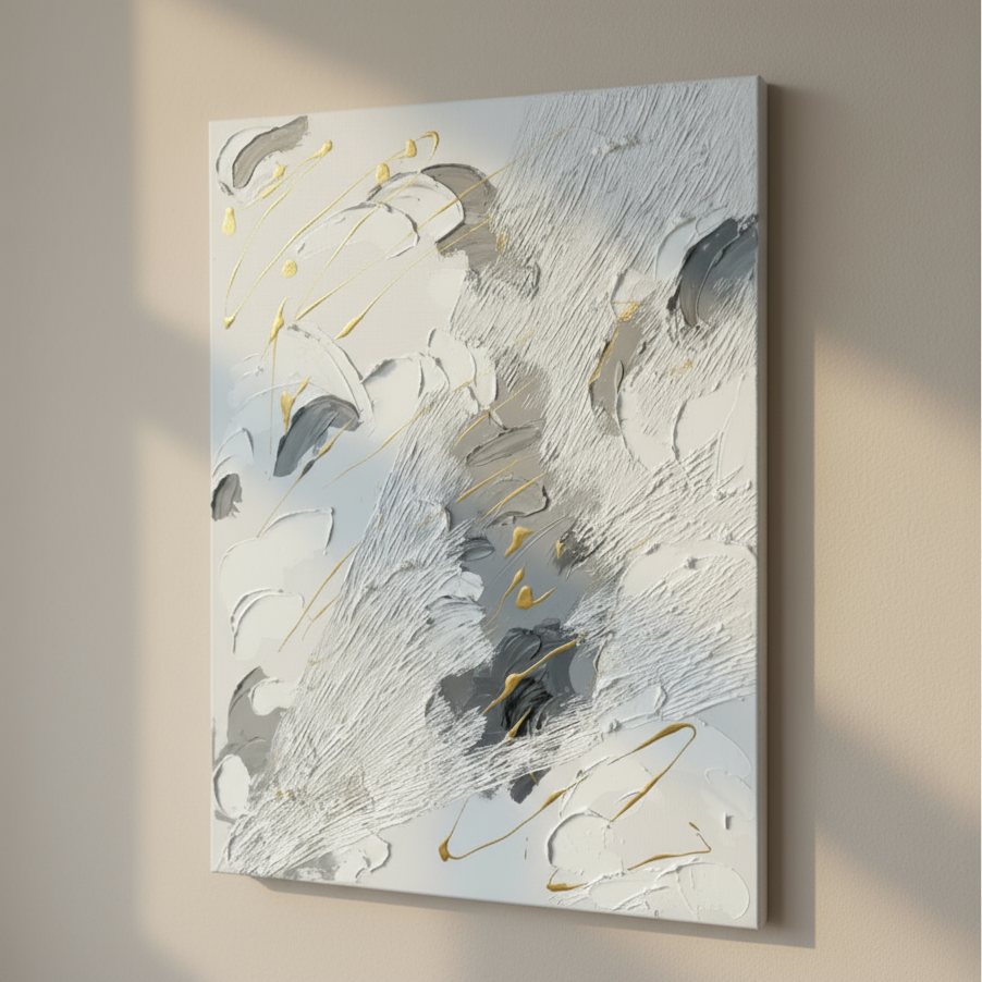 Paveikslas Prabangos Faktūra su subtilia tekstūra ir ramia spalvų palete interjerui