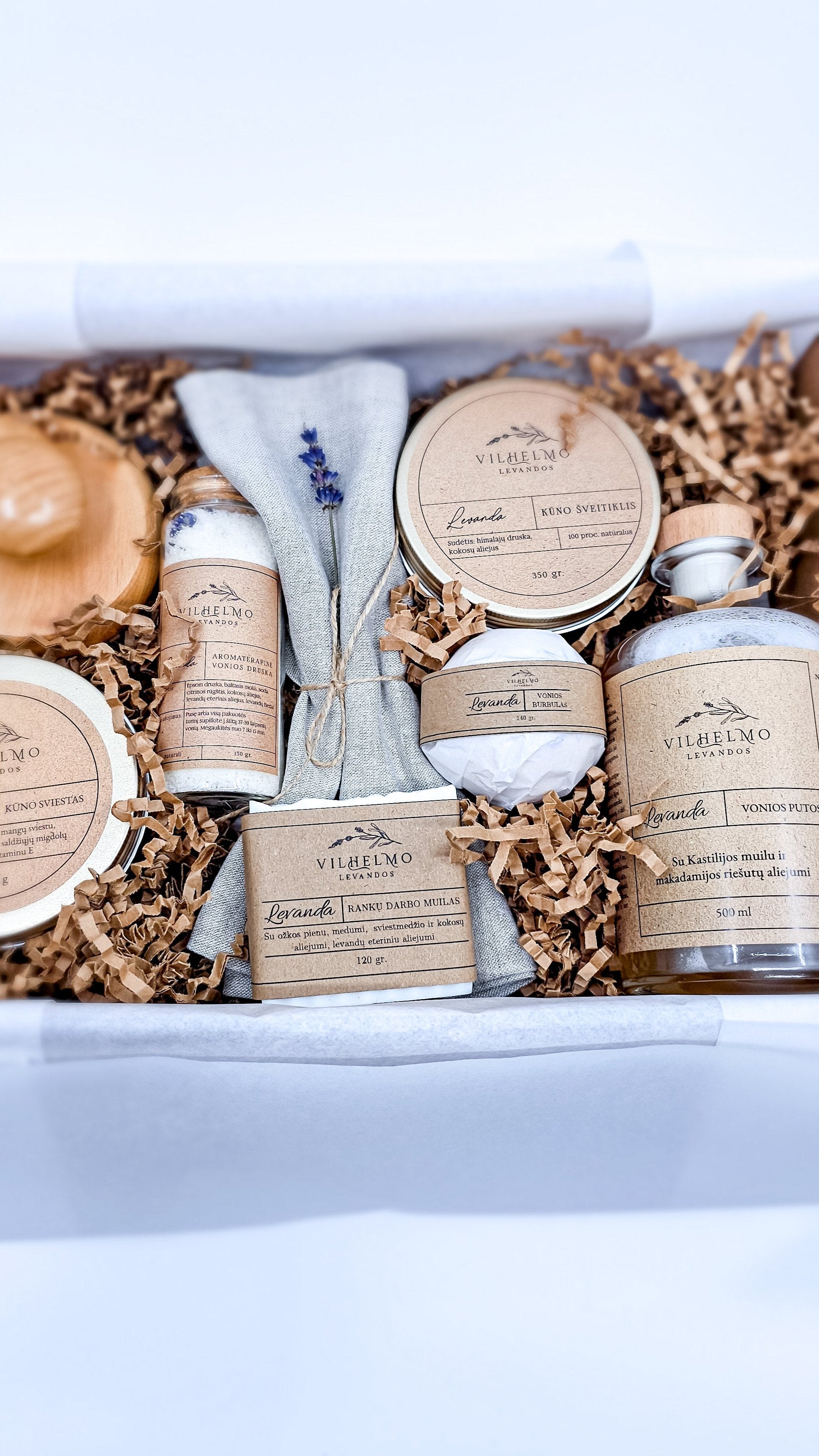 Kūno priežiūros produktų rinkinys "levanda"